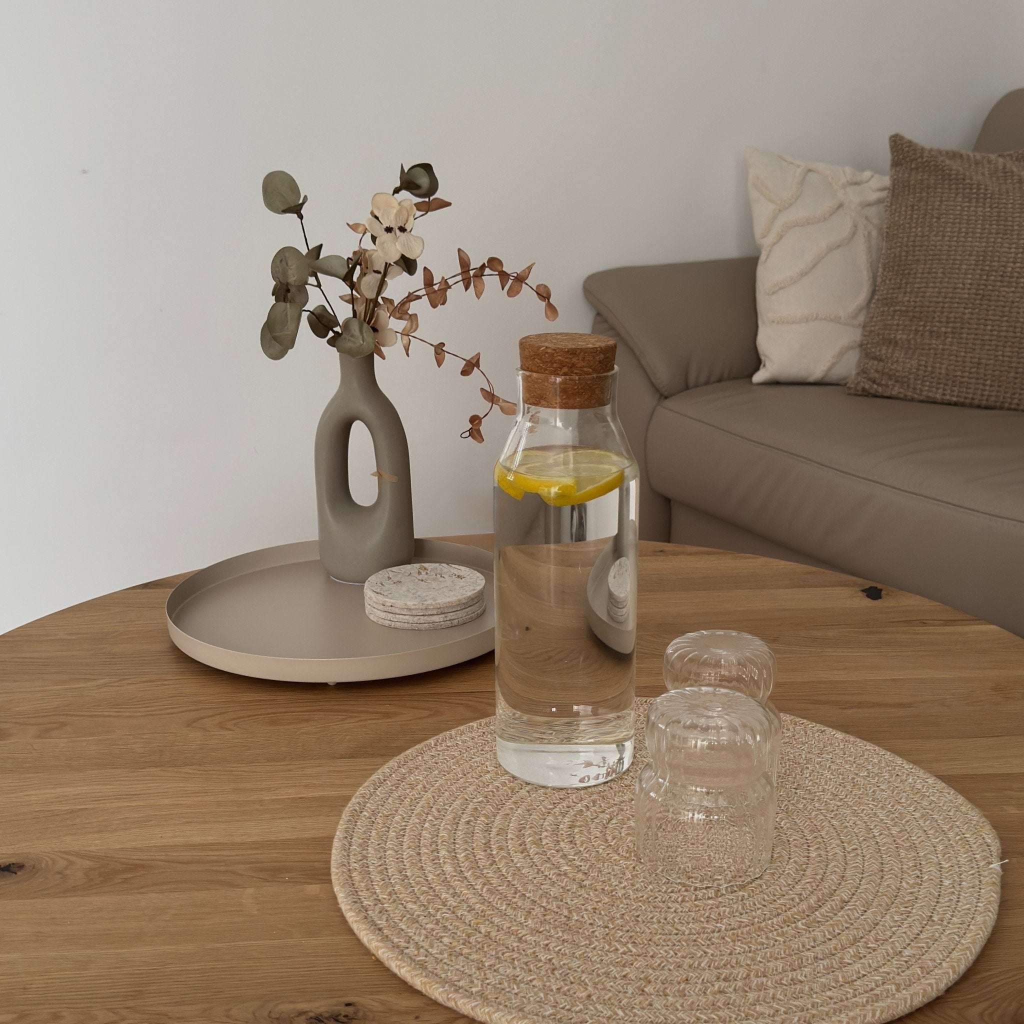 Glaskaraffe mit Korkdeckel - MUSE Home & Living