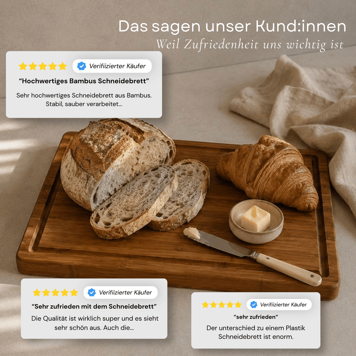Massives Bambus Schneidebrett - MUSE Home & Living